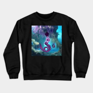 Wonderful mermaid in the deep ocean Crewneck Sweatshirt